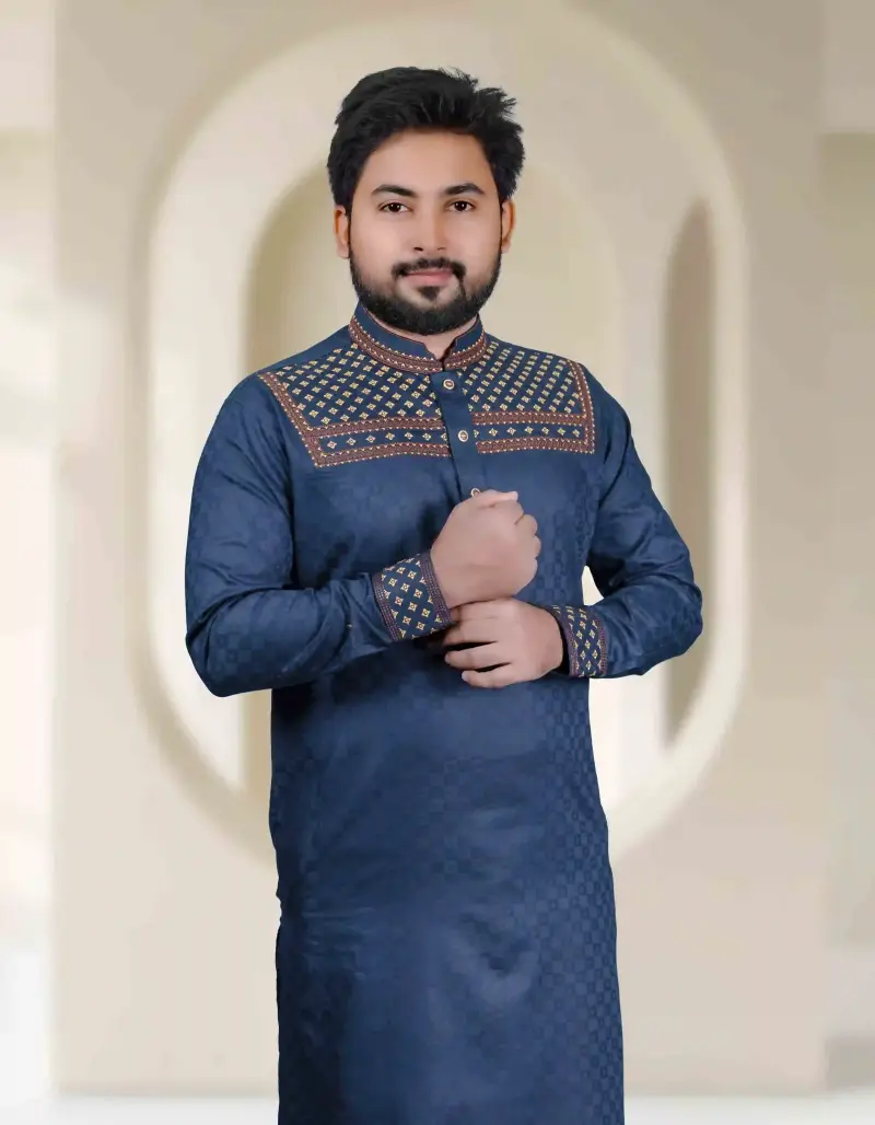 নেভি ব্লু কালার পাঞ্জাবী। কোড: ১২৩
